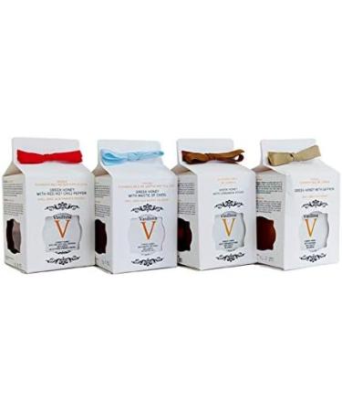 Stayia Farm Vasilissa Greek Organic Honey | Combo IMPURITIES Box | Authentic Certified Raw Honey BIO Product Greek Honey | Variety of Aromas | 4X 250g Jars - Buy Online on GoSupps.com