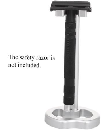 PopetPop Safety Razor Holder Stand Set - Double Razor Brush Holder for Men - 2pcs Silver 6x6x12.5cm - Buy Online on GoSupps.com
