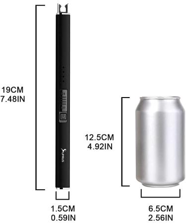 Suprus Electric Arc Lighter - USB Rechargeable, Windproof, Flameless with Safety Lock for Candle, BBQ, Camping - Black - Buy Online on GoSupps.com