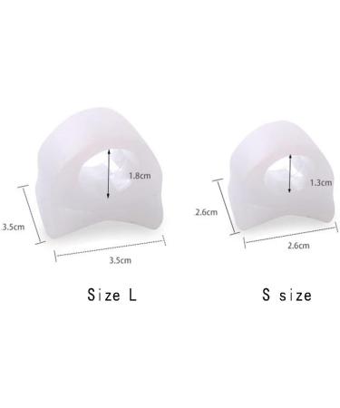 DEAVER Silicone Toe Separator Corrector - 4 Pairs | Hallux Valgus & Bunion Corrector | Single Hole Toe Splitter | Size Toe Cover Separator | Foot Bone Alignment Aid - Buy Online on GoSupps.com
