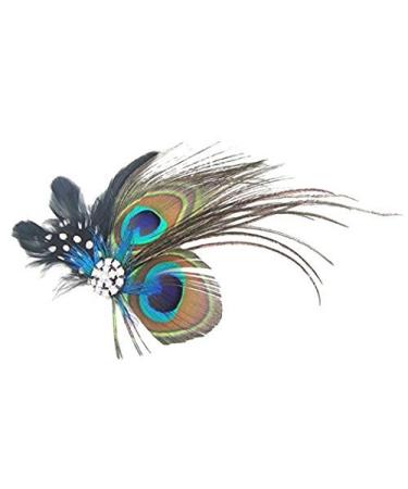 Xiton Retro Peacock Hair Clip - Spring Hairpise & Feather Wedding Fascinator Accessories for Women & Girls - International Shipping Available - Buy Online on GoSupps.com