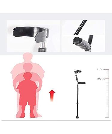 Crutches Adult Bracelet Crutch Forearm Crutches Balanced Mobility Aid Retractable and Adjustable Folding Cane for Elderly Disabled Walking Stick Shock Absorber 1 Pair powerfully Prosperous - Buy Online on GoSupps.com