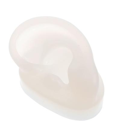 FOMIYES Ear Model Ear Piercing Education Display Ear Silicone Body Part Model Ear Practice Model Ear Anatomy Model Ear Flexible Model Garnish Tools Perforation Teaching Transparent 2