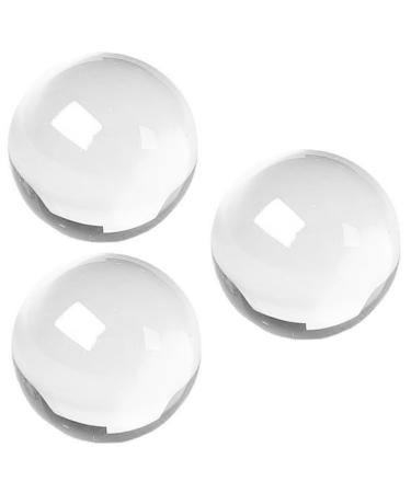 Beaupretty 3st crystal fitness ball Chinese health balls Handrolling balls Health exercise balls hamster cages massage ball mini-crystals White crystal older round sport ball