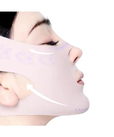 V- Face Lift Strap - Relieve Sagging Skin Reduce Pwelling and Firm Skin Double Chin Strap Reusable Grooming Face and Chin Lift Mask for Men and Women Pink