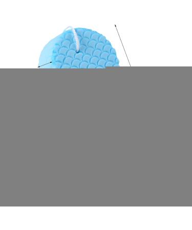 Spa Puff Shower Sponge with Rope Body Scrub Loofah Sponge Body Loofah Sponge Pads Up Bath Sponge Pregnant Body Sponge Soft Shower Pouf for Pregnant Women Kids Adults Blue - Buy Online on GoSupps.com