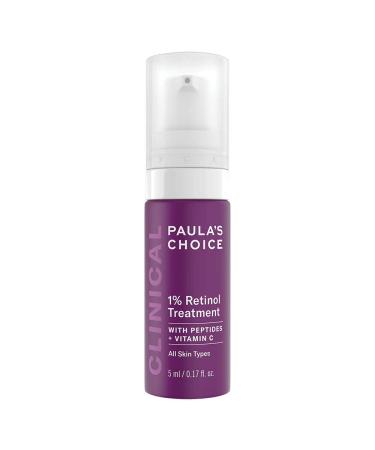 Paula's Choice CLINICAL 1% Retinol Treatment - Anti Aging & Skin Firming Serum for Face - Fights Wrinkles - with Vitamin C & Peptides - All Skin Types - 5 ml 5 ml (Pack of 1) - Buy Online on GoSupps.com
