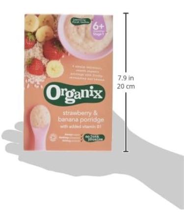 Organix Strawberry & Banana Porridge 120g - Organic Baby Breakfast Option - Buy Online on GoSupps.com