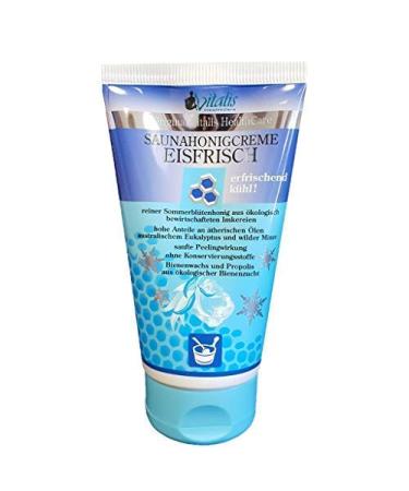 Sauna honey cream 150g ice freshness |Looks refreshing calms the skin and frees the airways |With a soft peeling effect |Without chemistry and preservatives |100% natural