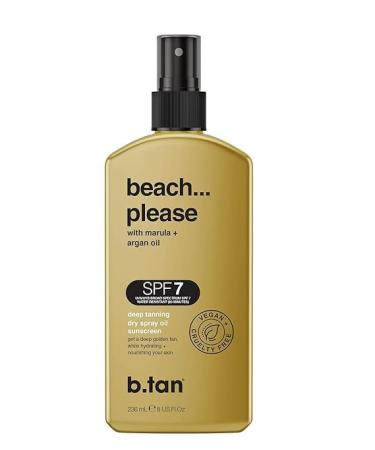 Tanning Dry Spray Deep Bronze & Golden Tan SPF 7 Tanning Oil 8 fl oz. (Pack of 1) Clear