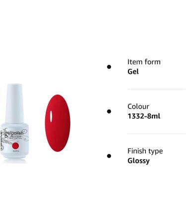 Vishine Brand Nail Varnish Gloss Polish 8ml Bottle UV Gel Polish Nail Manicure Lacquer #1332 1332-8ml - Buy Online on GoSupps.com