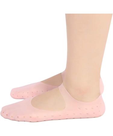 Silicone Socks 1 Pair Foot Anti Cracking Protector Soft Aloe Gel Beauty Care Foot Hand Nail Moisturizing Heel Slip for Women Men Care Tool Repairing Dry Feet Cracked 2 L (L) Pink L - Buy Online on GoSupps.com