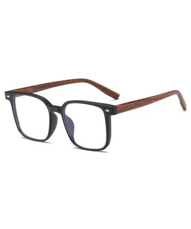 Oversized Reading Glasses Anti Eye Strain New Blue Light Blocking Computer Readers Eyeglasses Flat Light Mirror +200 Sand-black