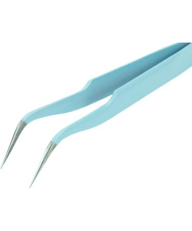 Coshar 4pcs Eyelash Extension Tweezers - Straight & Curved Tip Lash Tweezers Set in Blue - Buy Online on GoSupps.com