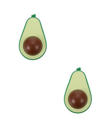 Beaupretty 2 STK massage globe massage roller for the body avocado-design massage massage ball foot massager Portable body massage device Avocado-torn massager Handy scrollrad ABS 11x6.5cmx2Pcs Gr nx2stk