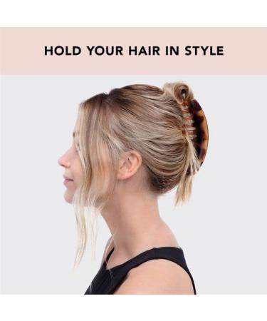 Kitsch Large Hair Clips for Women - Jumbo Dome Claw Clips for Thick Hair (2pc Tortoise&Black) - Buy Online on GoSupps.com
