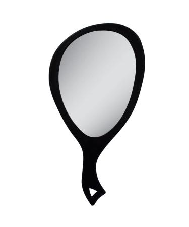Zadro Large Hand Mirror with Handle Salon Mirrors for Hair Stylist, Big Handheld Mirror Makeup Mirror Wall Mounted Hang (Large: 19" x 10", Black Onyx) Black Onyx Large: 19" x 10"