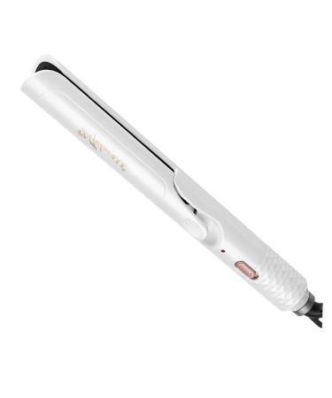 Outanaya 1pc Curling Iron for Salon Hair Straightener Brush Curling Wand Hair Straightener and Curler White US Plug White