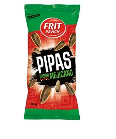 Pipas Roasted Sunflower Seeds Mexicana Fried Ravich 160g - Pack of 2 Units