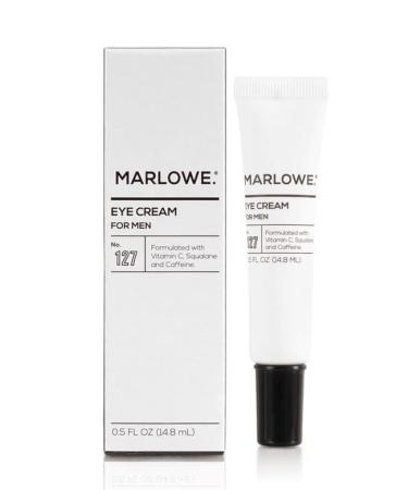 MARLOWE. No. 127 Mens Eye Cream with Vitamin C Caffeine and Moisturizing Squalane for Puffiness Wrinkles & Dark Circles Targeted Under Eye Skin Care 0.5 FL Oz - Buy Online on GoSupps.com