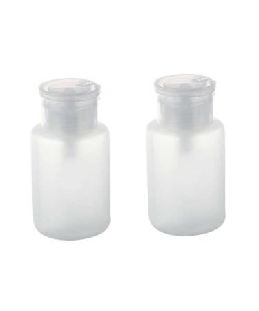 Vadillo 2X 150Ml Nail Art Makeup Polish Plastic Pump Dispenser Bottle Remover White