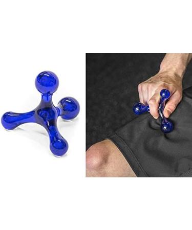 Selfnobb 4-Member Massage Device - Relieve Back Neck Shoulder & Foot Pain Anywhere | Portable Spun Massage for Home Office & Travel (Blue) - Buy Online on GoSupps.com