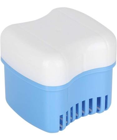 Verdant Touch False Teeth Storage Case | Sky Blue Denture Box with Filter Screen for Dental Appliances - Buy Online on GoSupps.com