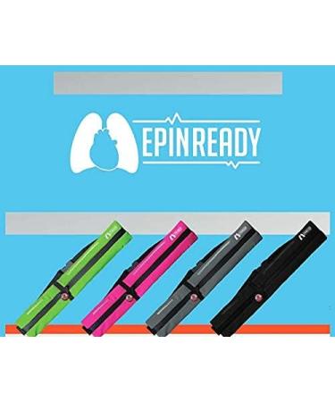 EpiPen Waist Belt with Medical Alert Tag | Fanny Pack for EpiPen and Inhaler | Midnight Black - Buy Online on GoSupps.com