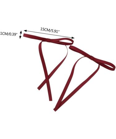JSGHGDF Ribbon Hair Clip Long Ribbon Hairpins Sweet Hairclips Hair Barrettes for Women Side Styling Red pair - Buy Online on GoSupps.com