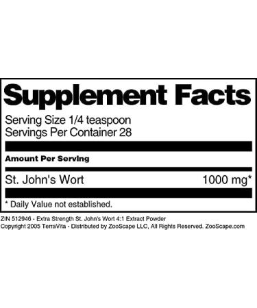 Extra Strength St. John's Wort 4:1 Extract Powder (1 oz ZIN: 512946) - 3 Pack - Buy Online on GoSupps.com