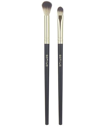 GOTHLO Professional Eye Makeup Brushes Eyeshadow Brush Set - 2pcs Soft Synthetic Eyeshadow Blending Brush Kit - For Blending Eyeshadow, Eyeliner, Crease, Eyebrow, Long Lasting, Apply Better, Flawless Look Makeup 2 PCS