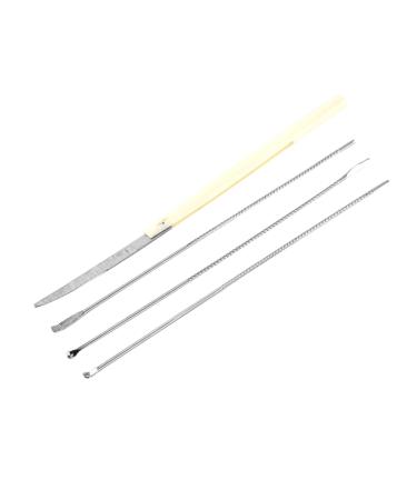 Stainless Steel Ear Suit Set Silver Ear Tool Set Ear Scoop Long Handle Ear Pick Ear Suit Ear Spoon