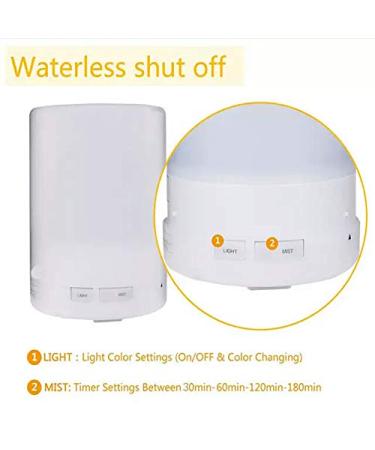 100ml USB Mini Essential Oil Diffuser - Cool Mist Humidifier with Auto Off 7 LED Lights & 4 Timer Settings | Ideal for Home Office Car & Travel - Buy Online on GoSupps.com