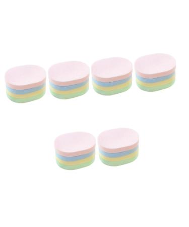 FRCOLOR 24 Pcs Powder Puff Bath Puff Face Skin Scrubbers Natural Blush Bath Loofah Compressed Facial Makeup Puffs Face Exfoliating Puffs Face Cleaners Cosmetic Sponge Seaweed