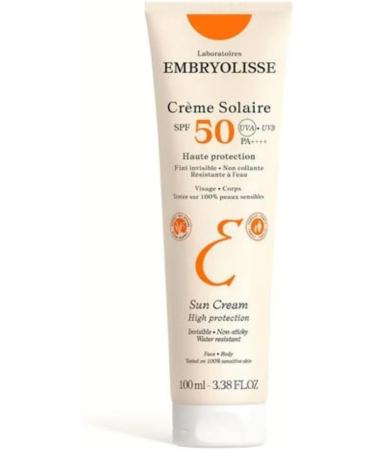 EMBRYOLISSE | Invisible Sun Cream SPF 50 - High Protection Non-Sticky Water-Resistant Face and Body - 100ml - Buy Online on GoSupps.com