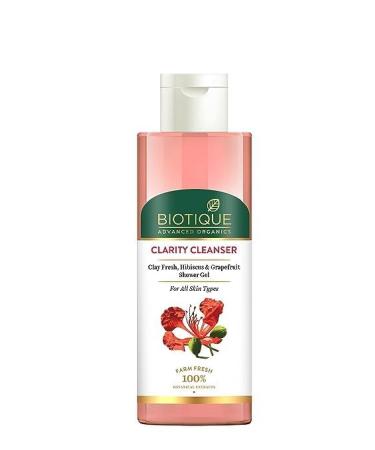 Advanced Organics Clarity Cleanser Clay Fresh Hibiscus & Grapefruit Shower Gel 200ml