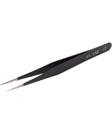 Lodokdre 4X Nail Art Rhinestones Eyelashes Extension Straight & Curved Tweezers Tool Set-Black - Buy Online on GoSupps.com