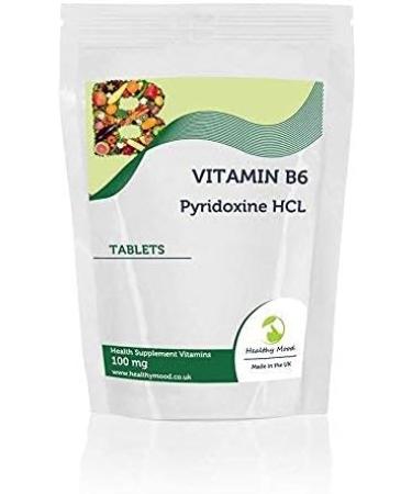 Vitamin B6 Pyridoxine HCL 100mg 30 Tablets - LetterBox Friendly UK Fast Delivery - Buy Online on GoSupps.com