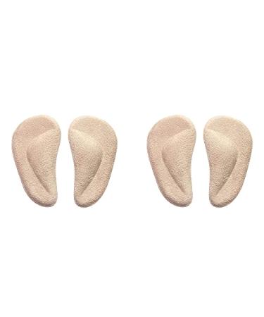 footinsole Arch Support Insoles Pu Gel Foot Massage Suede Insoles for Fallen Arches - 2 Pairs