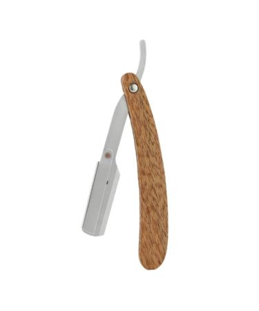 Beavorty manual razor tool Stainless Steel Accessory Red Sandalwood Holder Man Khaki 14.8X2.7X0.9CM