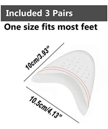 Silicone Ballet Pointe Toe Pads - 3 Pairs | Toe Cap Protector for High Heels & Ballet Shoes | Breathable White Toe Cushion Pads - Buy Online on GoSupps.com