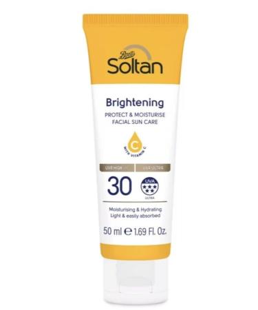 Soltan Brightening Protect & Moisturise Facial Sun Care SPF30 50ml
