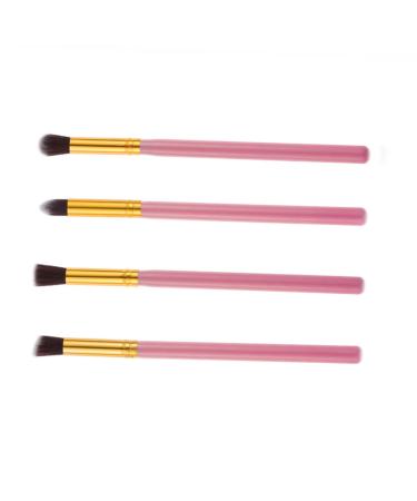 VINTORKY 4pcs Set Eye Make-up Brush Kit Eye Makeup Brushes Blending Eyeshadow Brush Cosmetics Brush Tool Pink