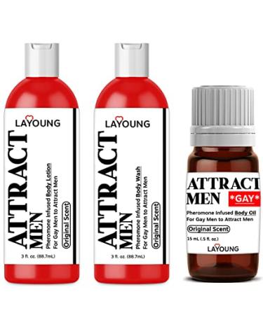 Gay LAYOUNG Attract Men Pheromone Infused Mini Travel Kit For Men Formula