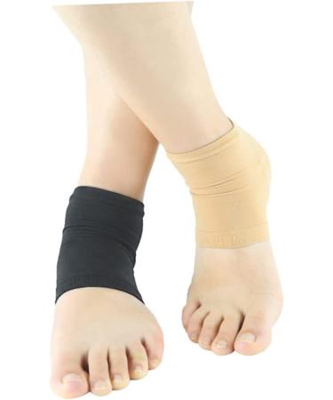 FRCOLOR moisturizing Socks Hydrating Socks moisturizer Socks Heel Socks tendonitis Socks Gel Heel pad Black Socks Black Gel Heel Sock Black Heel Spa Protector Absorber - Buy Online on GoSupps.com