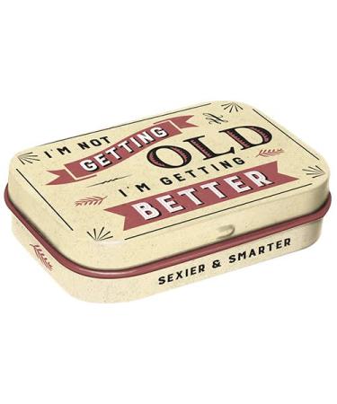 Nostalgic-Art Retro Pillendose I'm not Getting Old-Gift idea for birthday sheet metal can with peppermint drages vintage design 4 x 6 x 2 cm - Buy Online on GoSupps.com