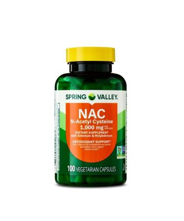 IT'S BRAZILIAN NAC Dietary Supplement Vegetarian Capsules for Antioxidant Support 1000 mg 100 Count