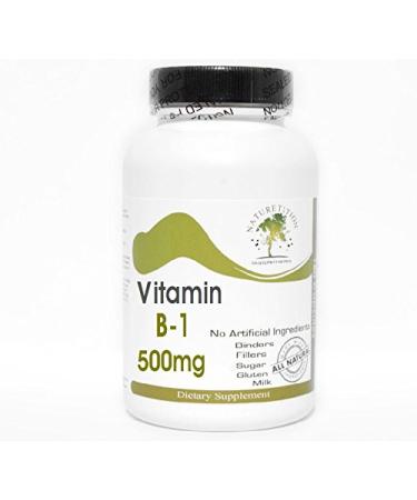 B-1 Vitamin 500mg 200 Capsules - No Additives Naturetition Supplements