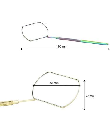 Ikasus Angular Eyelash Mirror - Stainless Steel Eyelash Extension Tool & Accessories | Perfect for Application & Check | Gold Finish - Buy Online on GoSupps.com