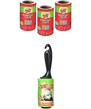 Scotch-Brite Foot Roller & Replacement Roll - 224 Sheets for Effortless Lint Removal from Clothing & Furniture | Reusable Ideal for Pet Hair & Everyday Clean - Buy Online on GoSupps.com